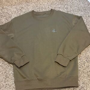 ALO Yoga Women Olive Green Sweater